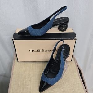 DENIM BCBGeneration  Sculptural Heels